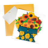 Tarjeta Del Día De La Madre, Ramo De Flores, Regalo Girasol