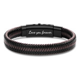 Joycuff Love You Forever Pulseras De Cuero Para Hombres Puls