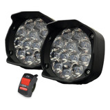 Kit X2 Faros Led Moto Auxiliar Luz Blanca 12v + Tecla