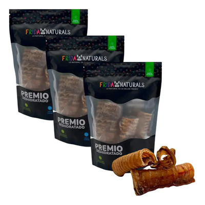 3 Bolsas De Traquea De Res Deshidratada Premios Para Perros | Envío gratis