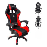 Silla Gamer Parlante  Luz Rgb Masajeador Lumbar, Reposapiés 