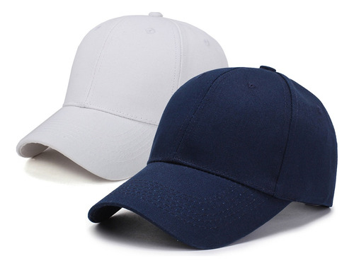 2 Pack Gorras Béisbol Color Sólido Cómoda Exterior Deportes