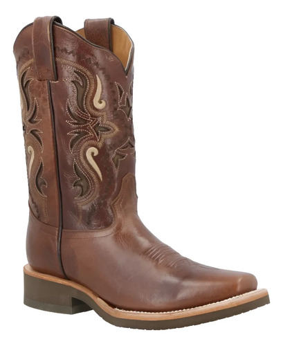 Bota Vaquera Cuatralba San Diego En Piel Miel Texana 25/30
