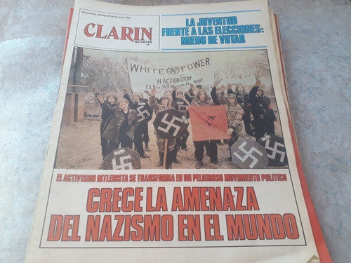 Revista Clarin Años 80 - Nazismo En El Mundo