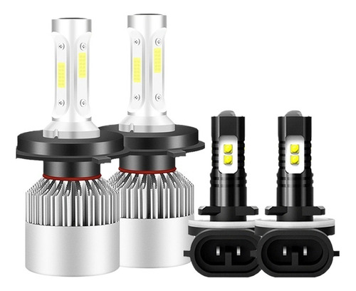 Kit De Focos Led 8000lm Luz Alta/baja/niebla Para Hyundai