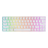 Dierya Dk63 - Teclado Mecánico 60% Inalámbrico Color Blanco