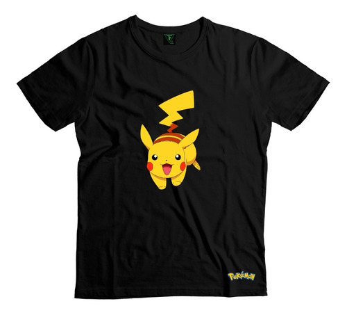 Polera Pikachu Pokémon Pika Pikachu Niño Niña Algodón