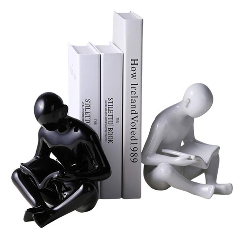 Sujetalibros Figura Decorativa 3d Personas Lectoras