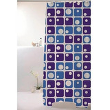 Cortina Box Pvc Quadrado Azul 198x180cm Listrado