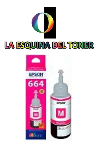 Botella Tinta Epson T664320 Magenta L110 L200 Ecotank T664