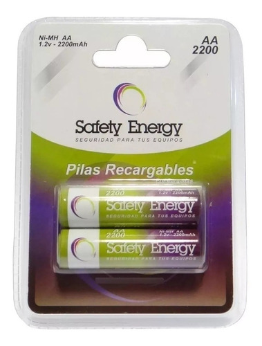 Pila Recargable Safety Energy Ni-mh Aa Cilíndrica - Pack De 2 Unidades