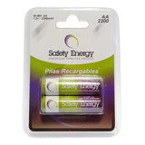 Pila Recargable Safety Energy Ni-mh Aa Cilíndrica - Pack De 2 Unidades