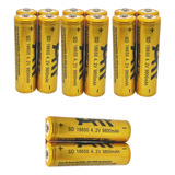 200 Baterias Recarregável 18650 Lanterna  Microfone Arandela