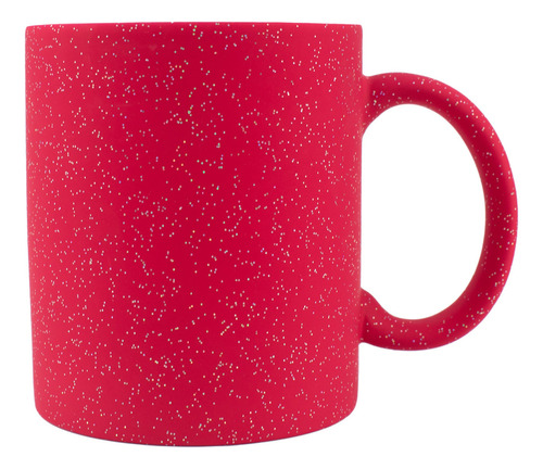 Taza De Cerámica Brillo Diamantina Bi-tono 325 Ml Rojo