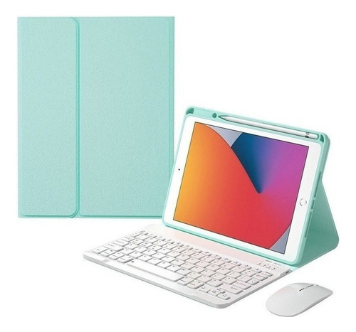 1 Capa Com Teclado Mouse Para Para iPad 10.2 9ª 8ª 7ª