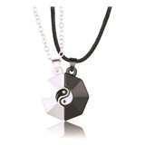 Par De Collares Yin Yang Magnético Pareja Amistad