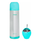 Set Matero Keep Termo Bala 500ml Mate 230ml Y Bombilla Acero