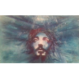 Cuadro De Cristo  Jesus Pintado Al Oleo  