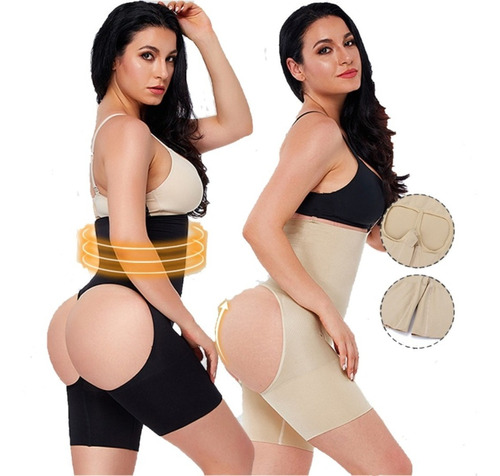 Cachetero Trusa Gluteos Libres Push Up C/pierna Sin Costuras