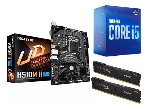 Kit Upgrade Core I5 10400f + Gigabyte H510 + 16gb Hyperx