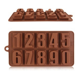 Molde Silicona 10x Números Bombón Repostería Hielo Chocolate