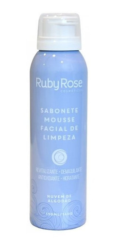 Sabonete Mousse Facial Nuvens De Algodão Ruby Rose 150ml