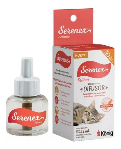 Serenex Repuesto Difusor Feromonas Gatos 42ml - Anti Estrés