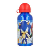 Botella Agua De Aluminio Sonic 400ml Licencia Oficial Cresko