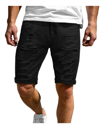 0v Shorts Hombre Verano Fitness Culturismo Agujero Ripped S