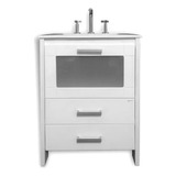 Vanitory Mueble Baño Pampa 60cms C/puerta Vidrio + Bacha  