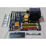 Kit Placa Mãe Asus P5qc+xeon+memória