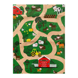 Lona Manta Pista Didáctica Granja Infantil 150x150 Lavable