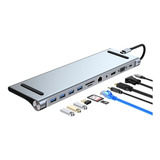 Adaptador Hub Doc Multiportas Slim P/ Macbook Usb-c Ethernet