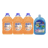 Pack 3 Detergentes Liquido Brik's + 1 Suavizante Brik's 5 L 