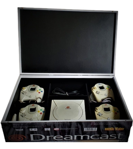 Caixa Vazia Sega Dreamcast Com Divisórias De Madeira Mdf