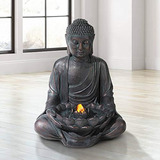 Lamps Plus Zen Buddha Fuente De Agua Para Exteriores Con Luz