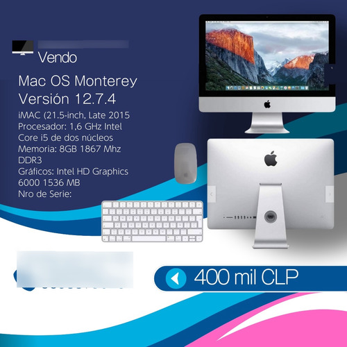 Apple iMac 21 Inch Late 2015