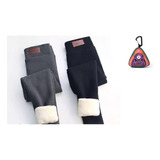 Kit De Pantalones Térmicos De Felpa Gruesa P/invierno, 2 Pzs