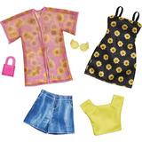 Pack De 2 Atuendos De Barbie Fashions, 2 Accesorios, Camisa