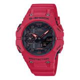 Reloj Casio G-shock Ga-b001-4adr Color De La Correa Rojo Color Del Bisel Rojo Color Del Fondo Gris