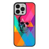 Case Funda Para Celular Calavera Craneo Colores Geometrico