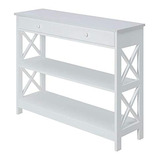 Mueble Para Tv Con Estantes De Madera Color Blanco/3 Niveles
