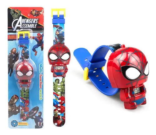 Reloj Digital 3d Para Niños Superheroes Marvel Disney Regalo
