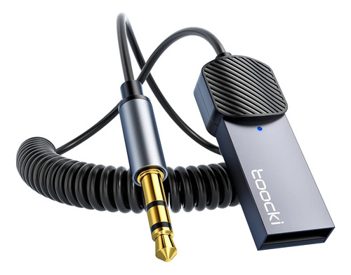 Adaptador Bluetooth Jack Aux 3.5 Mm Usb Negro Plug 50 Cm