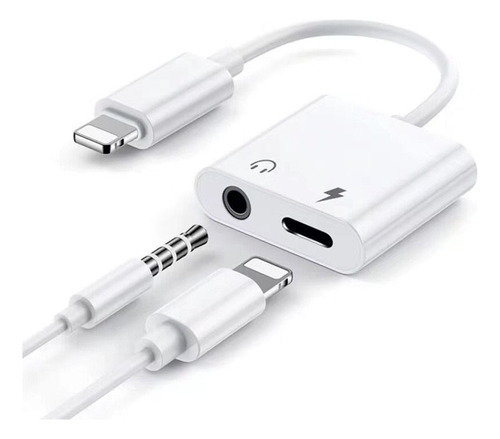 Adaptador Fone Ouvido P/ iPhone 11 Xs Xr 8 7 Recarrega Micro