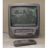 Tv Philco 14 Poleg Com Vhs Integrado Controle Original Av1/2