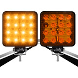 Par Faros 16 Hiper Led Auxiliar Cuadrado 4x4 C/estrobo I