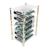 Soporte Cluster Raspberry Pi Rack Case Stackable 6 Capas