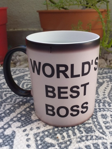 Taza Mágica The Office Worlds Best Boss Ceramica Importada
