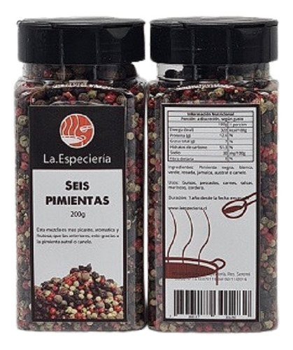 Mix 6 Pimientas 200g, La Especiería. Sin Preservantes.